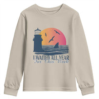 Funny Shark Lover Week Youth Sweatshirt I Waited All Year For This Week - Wonder Print Shop