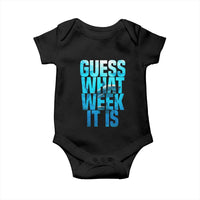 Funny Shark Lover Week Baby Onesie Guess What Week It Is Blue Ocean - Wonder Print Shop