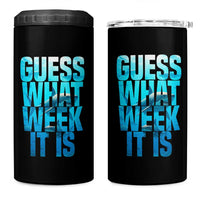 Funny Shark Lover Week 4 in 1 Can Cooler Tumbler Guess What Week It Is Blue Ocean - Wonder Print Shop
