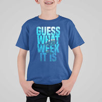 Funny Shark Lover Week T Shirt For Kid Guess What Week It Is Blue Ocean - Wonder Print Shop
