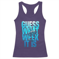 Funny Shark Lover Week Racerback Tank Top Guess What Week It Is Blue Ocean - Wonder Print Shop