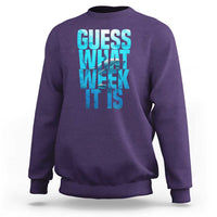 Funny Shark Lover Week Sweatshirt Guess What Week It Is Blue Ocean - Wonder Print Shop