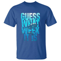 Funny Shark Lover Week T Shirt Guess What Week It Is Blue Ocean - Wonder Print Shop