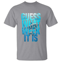 Funny Shark Lover Week T Shirt Guess What Week It Is Blue Ocean - Wonder Print Shop