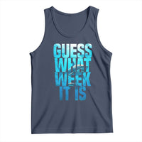 Funny Shark Lover Week Tank Top Guess What Week It Is Blue Ocean - Wonder Print Shop