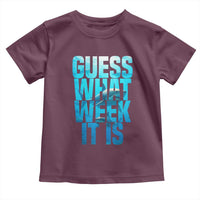 Funny Shark Lover Week Toddler T Shirt Guess What Week It Is Blue Ocean - Wonder Print Shop