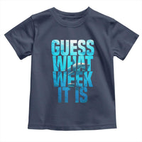 Funny Shark Lover Week Toddler T Shirt Guess What Week It Is Blue Ocean - Wonder Print Shop
