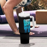 Funny Shark Lover Week Tumbler With Handle Guess What Week It Is Blue Ocean - Wonder Print Shop