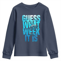 Funny Shark Lover Week Youth Sweatshirt Guess What Week It Is Blue Ocean - Wonder Print Shop