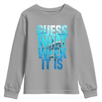 Funny Shark Lover Week Youth Sweatshirt Guess What Week It Is Blue Ocean - Wonder Print Shop