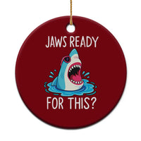 Funny Shark Lover Ceramic Ornament Are Jaw Ready For This Ocean Wildlife - Wonder Print Shop