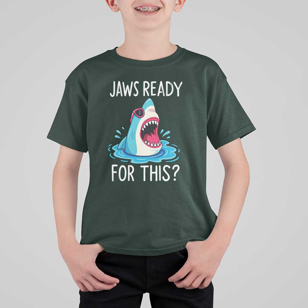 Funny Shark Lover T Shirt For Kid Are Jaw Ready For This Ocean Wildlife - Wonder Print Shop