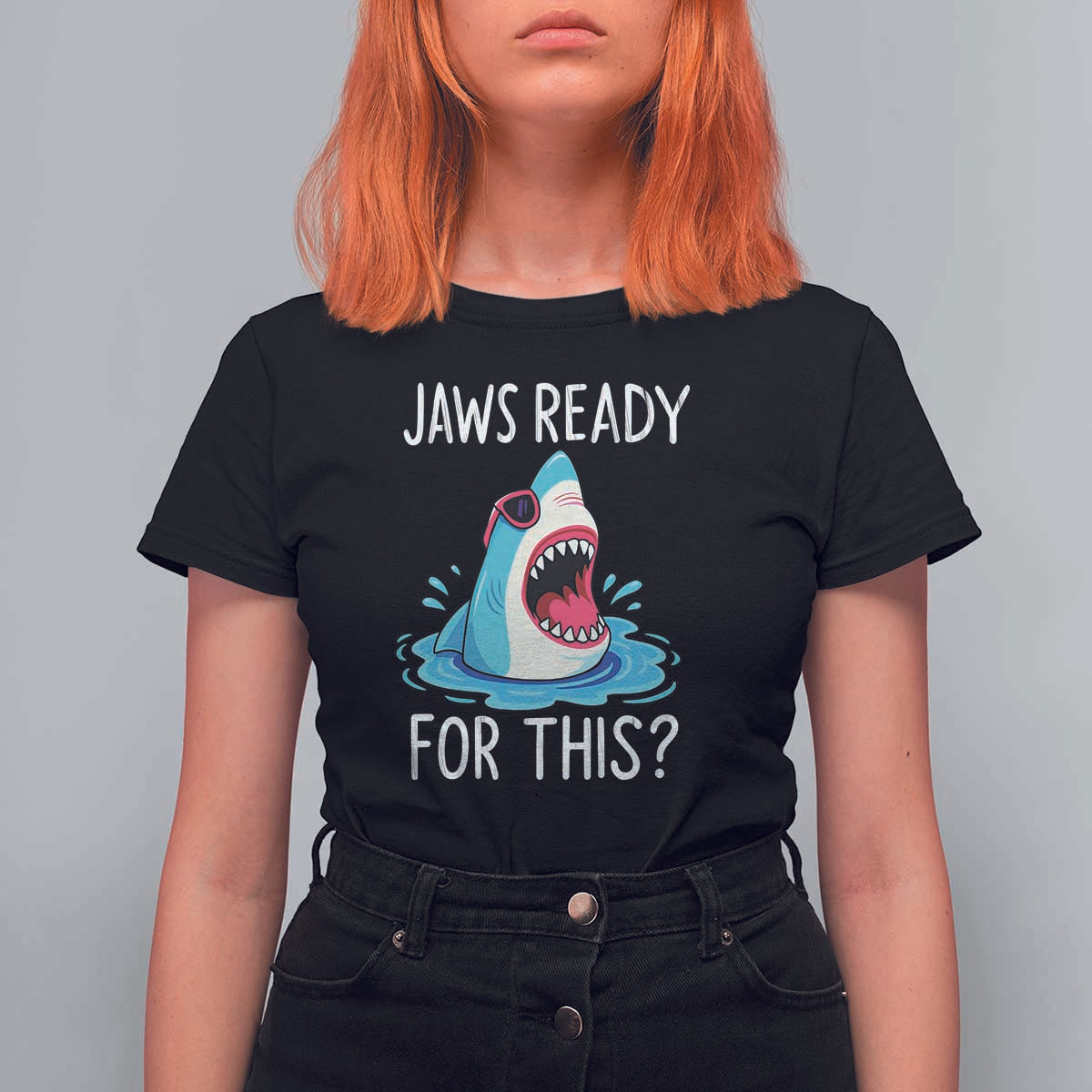 Funny Shark Lover T Shirt For Women Are Jaw Ready For This Ocean Wildlife - Wonder Print Shop
