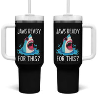 Funny Shark Lover Tumbler With Handle Are Jaw Ready For This Ocean Wildlife - Wonder Print Shop