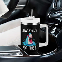 Funny Shark Lover Tumbler With Handle Are Jaw Ready For This Ocean Wildlife - Wonder Print Shop
