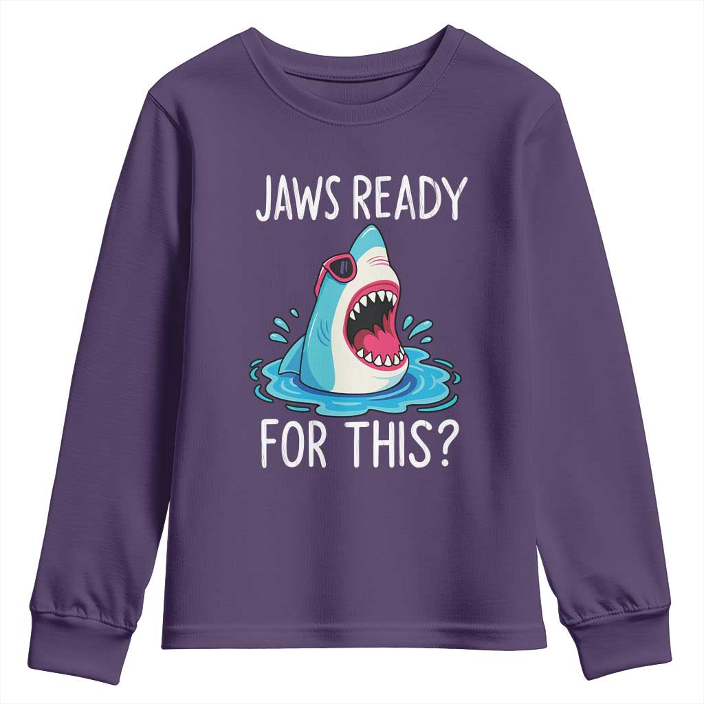 Funny Shark Lover Youth Sweatshirt Are Jaw Ready For This Ocean Wildlife - Wonder Print Shop