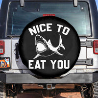 Funny Shark Lover Spare Tire Cover Nice To Eat You - Wonder Print Shop