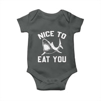 Funny Shark Lover Baby Onesie Nice To Eat You - Wonder Print Shop