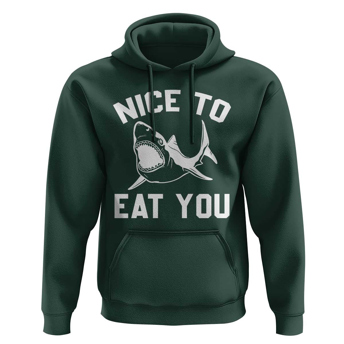 Funny Shark Lover Hoodie Nice To Eat You - Wonder Print Shop