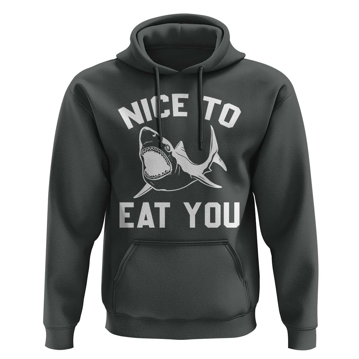 Funny Shark Lover Hoodie Nice To Eat You - Wonder Print Shop