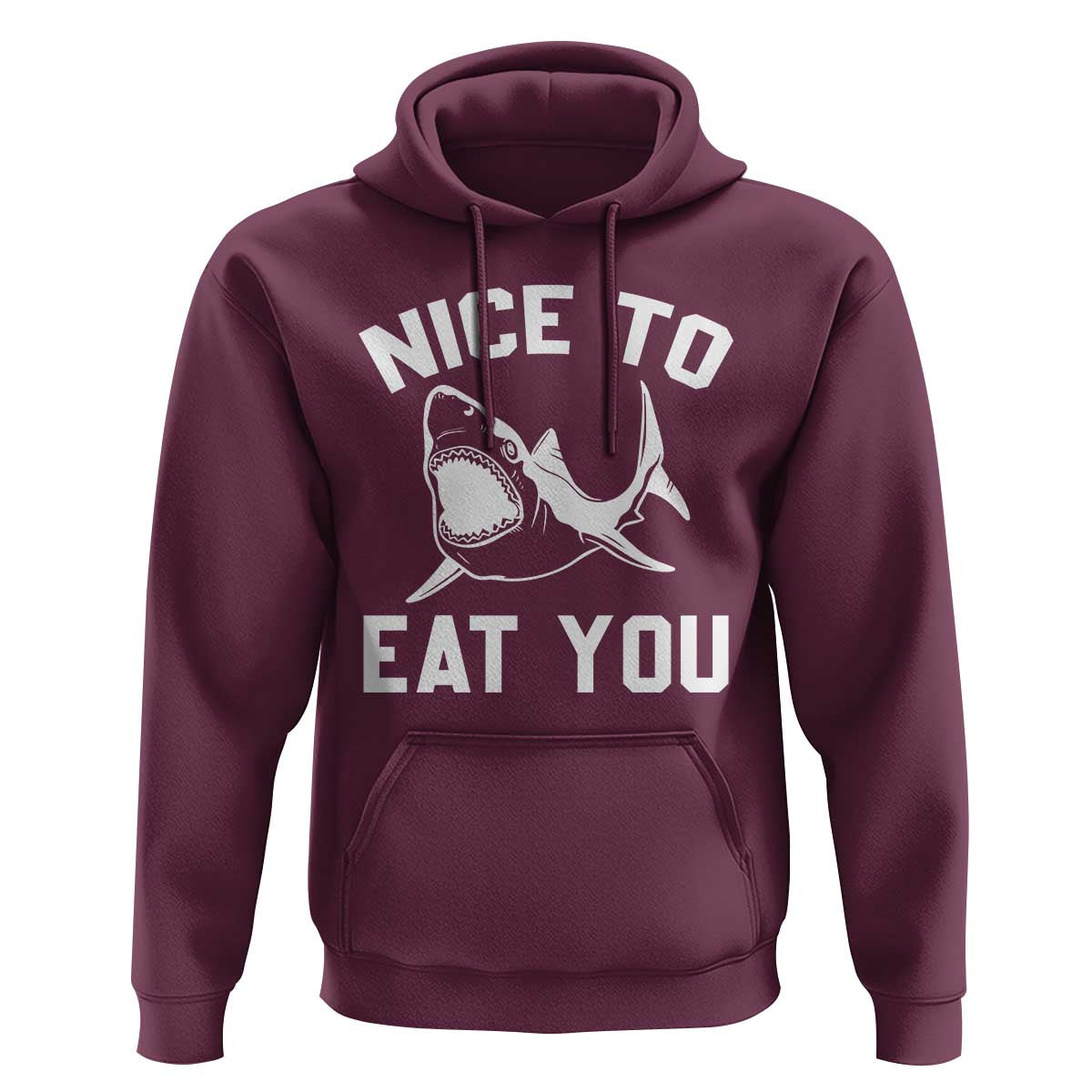 Funny Shark Lover Hoodie Nice To Eat You - Wonder Print Shop