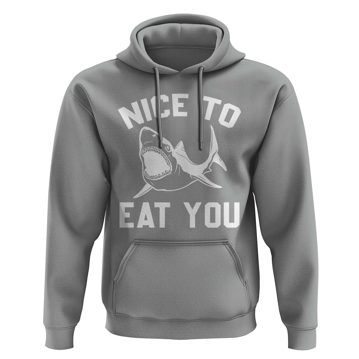 Funny Shark Lover Hoodie Nice To Eat You - Wonder Print Shop