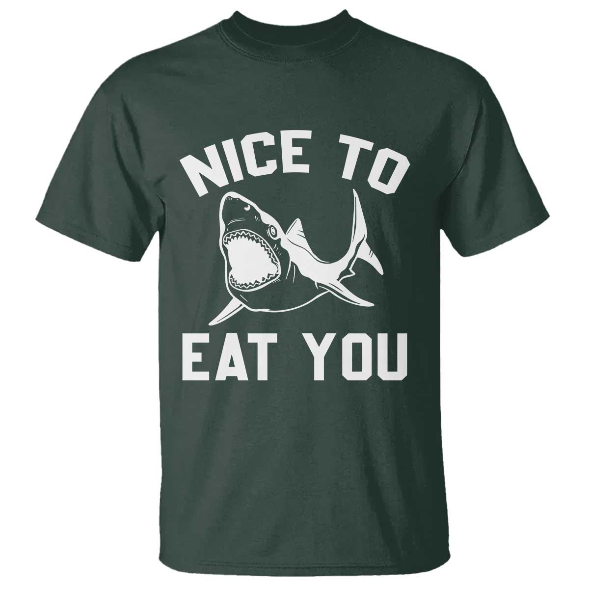 Funny Shark Lover T Shirt Nice To Eat You - Wonder Print Shop