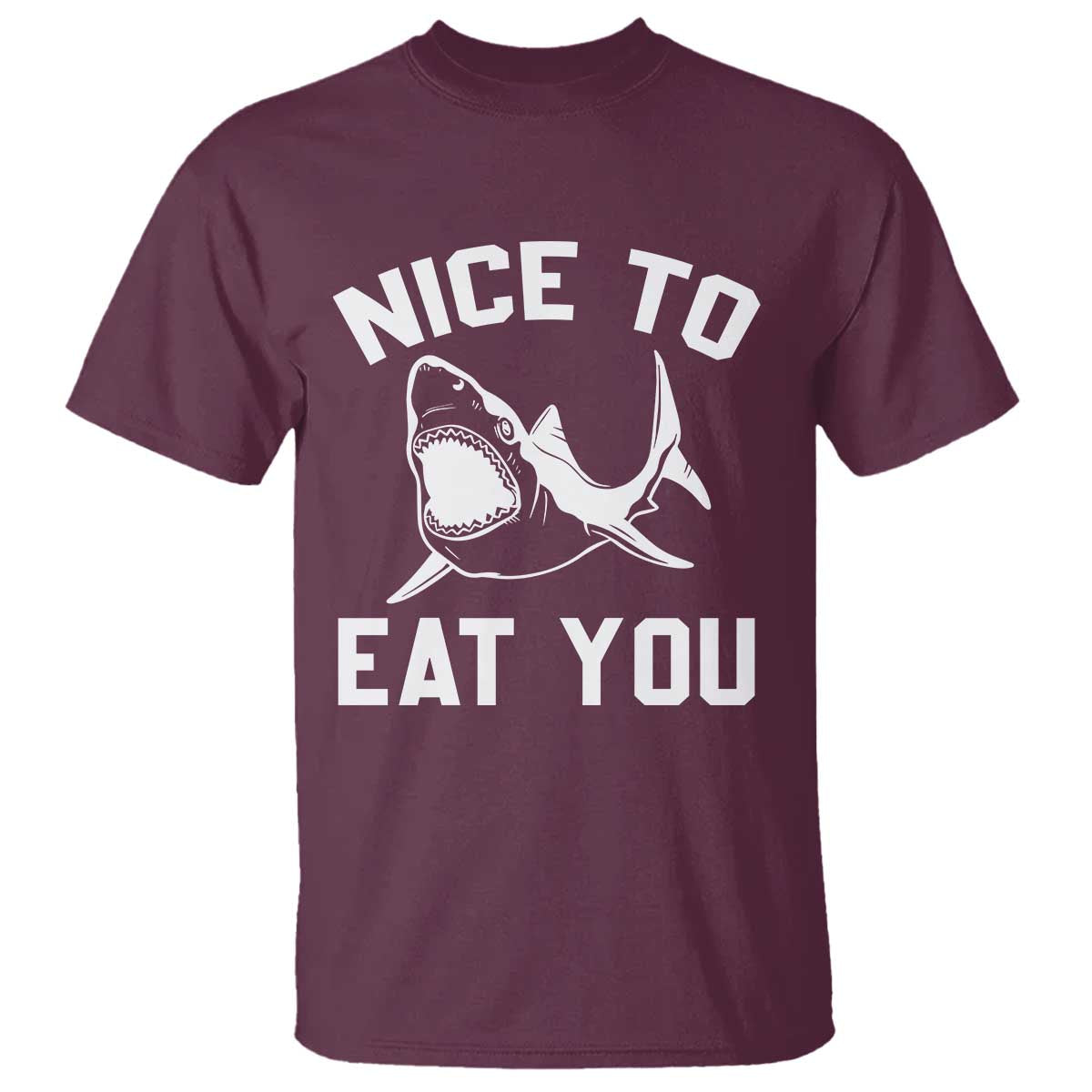Funny Shark Lover T Shirt Nice To Eat You - Wonder Print Shop