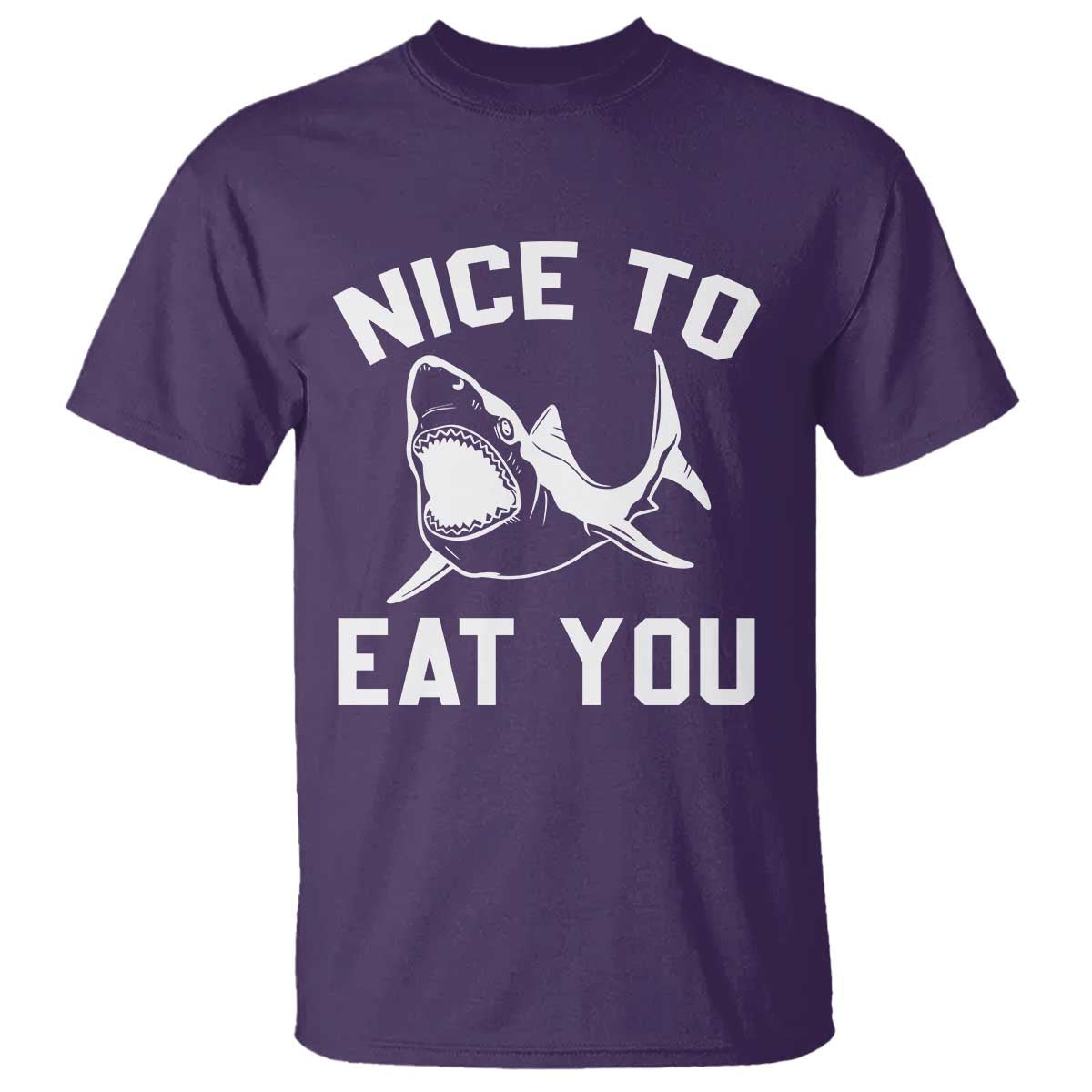 Funny Shark Lover T Shirt Nice To Eat You - Wonder Print Shop