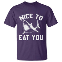 Funny Shark Lover T Shirt Nice To Eat You - Wonder Print Shop