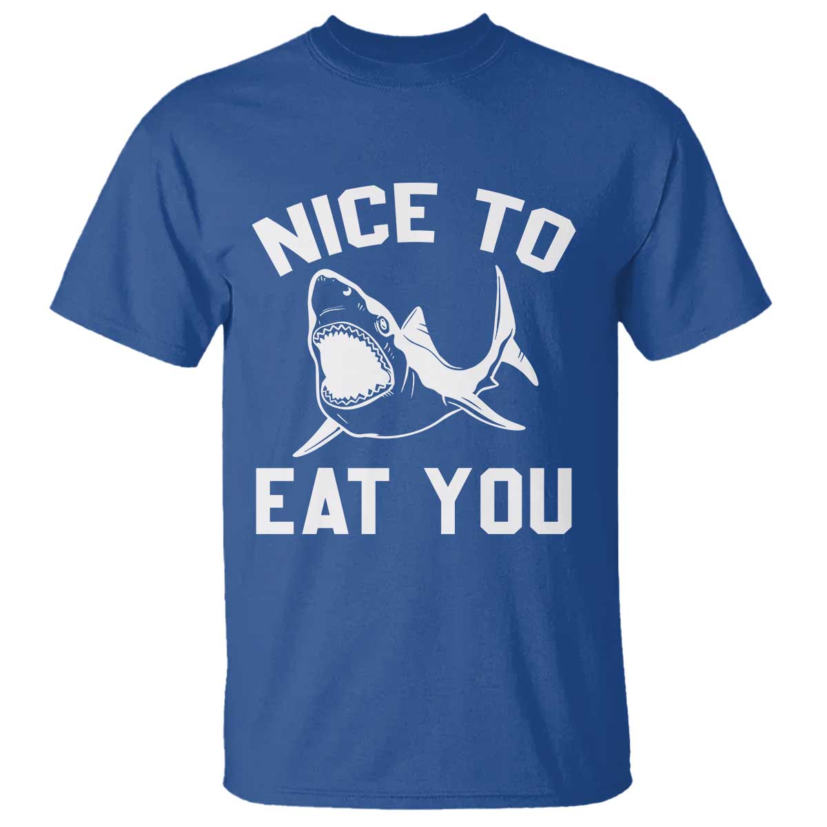 Funny Shark Lover T Shirt Nice To Eat You - Wonder Print Shop