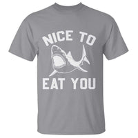 Funny Shark Lover T Shirt Nice To Eat You - Wonder Print Shop