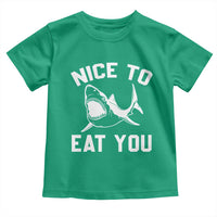 Funny Shark Lover Toddler T Shirt Nice To Eat You - Wonder Print Shop