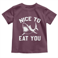 Funny Shark Lover Toddler T Shirt Nice To Eat You - Wonder Print Shop