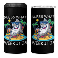 Funny Shark Lover Week 4 in 1 Can Cooler Tumbler Week Guess What Week It Is Summer Beach - Wonder Print Shop