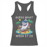 Funny Shark Lover Week Racerback Tank Top Week Guess What Week It Is Summer Beach - Wonder Print Shop