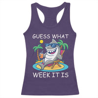 Funny Shark Lover Week Racerback Tank Top Week Guess What Week It Is Summer Beach - Wonder Print Shop