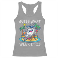 Funny Shark Lover Week Racerback Tank Top Week Guess What Week It Is Summer Beach - Wonder Print Shop