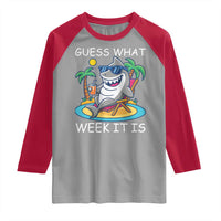 Funny Shark Lover Week Raglan Shirt Week Guess What Week It Is Summer Beach - Wonder Print Shop