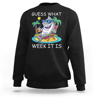 Funny Shark Lover Week Sweatshirt Week Guess What Week It Is Summer Beach - Wonder Print Shop