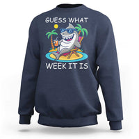 Funny Shark Lover Week Sweatshirt Week Guess What Week It Is Summer Beach - Wonder Print Shop