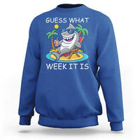 Funny Shark Lover Week Sweatshirt Week Guess What Week It Is Summer Beach - Wonder Print Shop