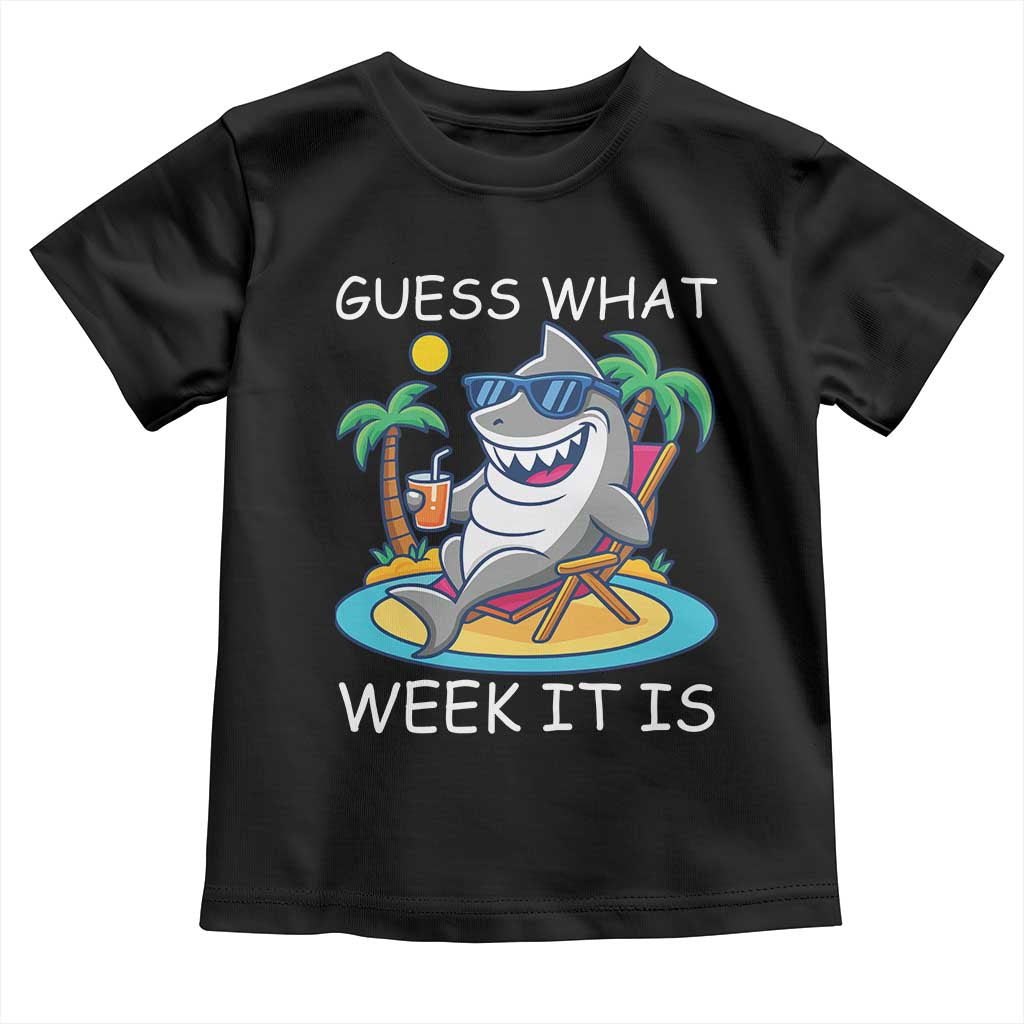 Funny Shark Lover Week Toddler T Shirt Week Guess What Week It Is Summer Beach - Wonder Print Shop