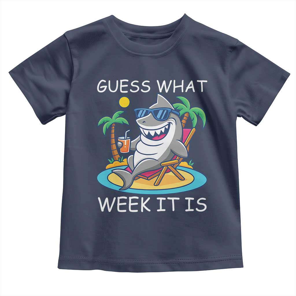Funny Shark Lover Week Toddler T Shirt Week Guess What Week It Is Summer Beach - Wonder Print Shop