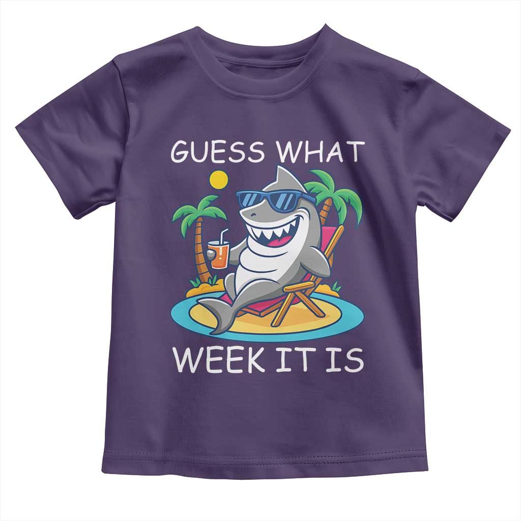 Funny Shark Lover Week Toddler T Shirt Week Guess What Week It Is Summer Beach - Wonder Print Shop