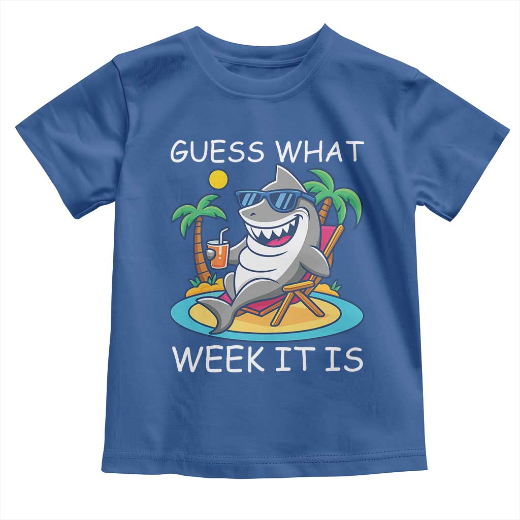 Funny Shark Lover Week Toddler T Shirt Week Guess What Week It Is Summer Beach - Wonder Print Shop