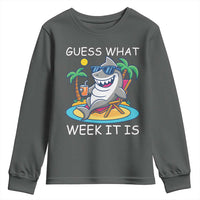 Funny Shark Lover Week Youth Sweatshirt Week Guess What Week It Is Summer Beach - Wonder Print Shop