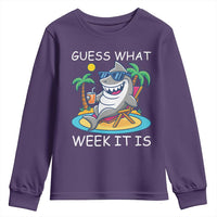 Funny Shark Lover Week Youth Sweatshirt Week Guess What Week It Is Summer Beach - Wonder Print Shop