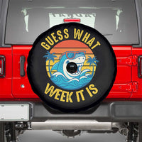 Funny Shark Lover Week Spare Tire Cover Guess What Week It Is Ocean Wildlife Retro Sunset - Wonder Print Shop
