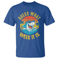 Funny Shark Lover Week T Shirt Guess What Week It Is Ocean Wildlife Retro Sunset - Wonder Print Shop